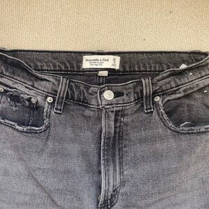 Abercrombie & Fitch Black Straight Leg Jeans